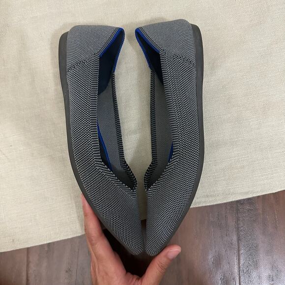 ROTHY'S The Point Birdseye Ballet Flats Gray Slip On Lightweight - Picture 5 of 10